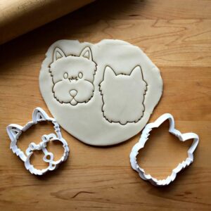 Set of 2 Cookie Yorkie Terrier Dog Cookie Cutters for Baking Biscuits Cake Fondant Decorations Suitable Size Durable Molds Dishwasher Safe Made in India for Pet Lovers, Dog Parties,