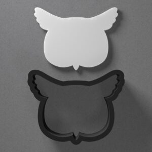 Owl Bird Head Face Shape Polymer Clay Cutter Earring Jewelry Tool for Mini Studs Dangle Pendants and Cookie Dough Shaping with Sharp Tapered Edge for Animal Theme DIY Craft ProjectsThis