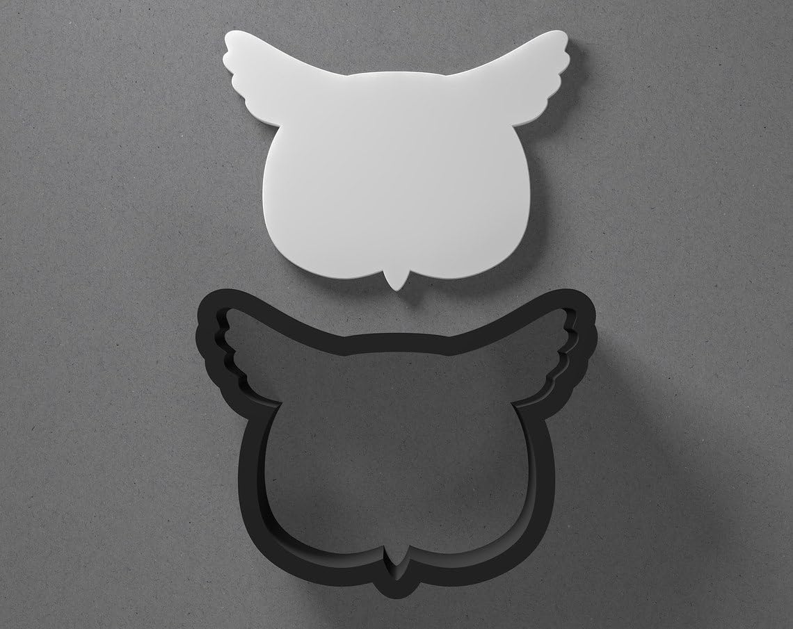 Owl Bird Head Face Shape Polymer Clay Cutter Earring Jewelry Tool for Mini Studs Dangle Pendants and Cookie Dough Shaping with Sharp Tapered Edge for Animal Theme DIY Craft ProjectsThis