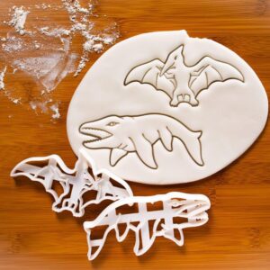 Mosasaurus Cookie Cutter Biscuit Fondant Clay Baking Dinosaur Birthday Party Jurassic Extinct Reptile Mosasaurids Meuse River Prehistoric Lizard Fossil Theme Kids Treats (ONLY MOSASAURUS)