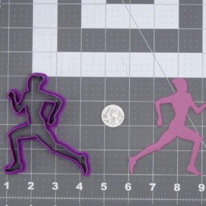 Black Woman Running Cookie Cutter Silhouette for Fitness Theme Cookies Athlete Baker Tool for Marathon Runner Party Favors Fondant Sandwich Mold Gym Events Craft and School Projects