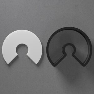 Round Circle Arch Shape Polymer Clay Cutter with Sharp Tapered Edge for Clean Cutting, Jewelry and Earring Tool for Mini Studs and Pendant Sets, Cookie Cutter for Crafting and Baking in