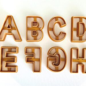 Individual Large Alphabet Letter Cutters for Polymer Clay and Fondant Crafting Large Letter Clay Cutters for Baking Personalized Cookies and Handmade Clay Jewelry Lettering Accessories