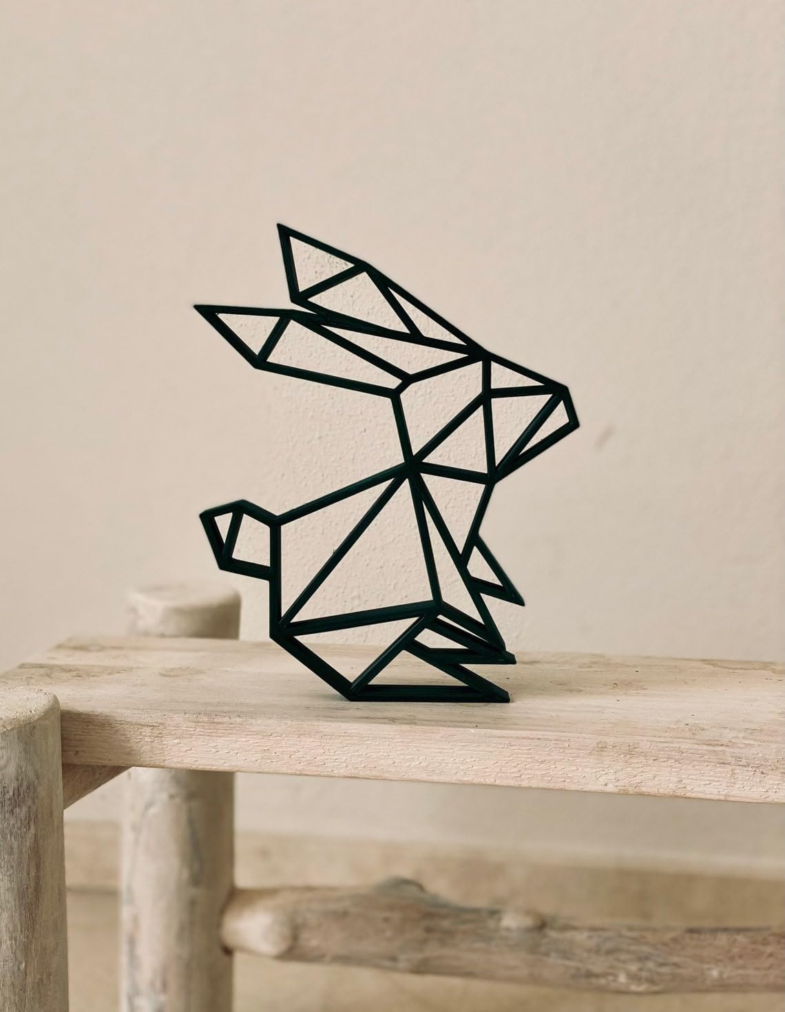 Rabbit Origami Bags Bunny - Bio Statue Bookshelf Addition, Windowsill Statue, Desktop Sculpture, Merrie Melodies Inspired - Image 3