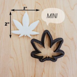 Mini Cannabis Leaf Cookie Fondant Clay Cutter India Cookie Mold for Shaping Leaf Themed Edible or Craft Designs for Parties Cakes Cupcakes DIY Baking Decoration and Craft Projects