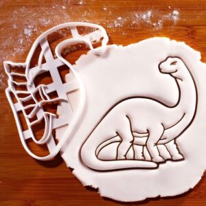 Brontosaurus Cookie Cutter Cookie for Dinosaur Lovers Prehistoric Jurassic Party Baking Tool Animal Shaped Biscuit Cutter Perfect for Kids Birthday Events and Themed Celebrations