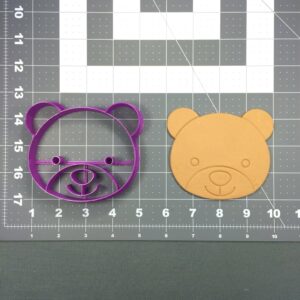 Black Cookie Bear Face 102 Cookie Cutter for Baking Cookies Fondant Biscuits Sandwiches Pancakes Animal Themed Birthday Party Treats Baby Shower Cupcake ToppersCrafts