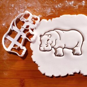 Realistic Hippopotamus Cookie Cutter Cookie India Jungle Safari Zoo Themed Baking Tool Animal Shaped Biscuit Cutter for Kids Birthday Parties and Wildlife Celebrations