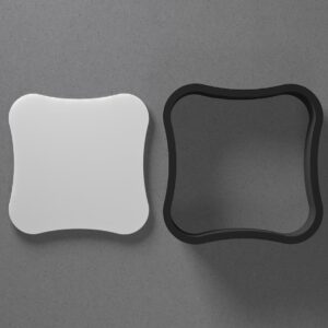 Rounded Square Polymer Clay Cutter Sharp Tapered Edge for Earrings Jewelry Making Tool Mini Studs Pendant Set Soft Edge Geometric Shape Cookie Cutter for DIY Clay Craft Art Projects