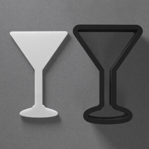 Martini Cocktail Glass Shaped Polymer Clay Cutter with Sharp Tapered Edge for Clean Cutting, Jewelry and Earring Tool for Mini Studs and Pendant Sets, Multipurpose Cookie Cutter