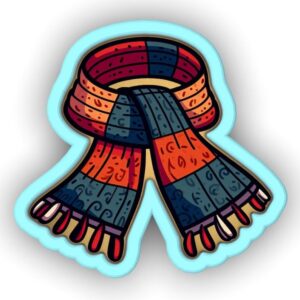 Fall Scarf Cookie Cutter Black cookie Stamp and Stencil Set for Autumn, Seasonal, and Cozy-Themed Baking, Sugar Cookie Mold, Fondant Cutter, Baking Decoration Tools for Kids and Adults