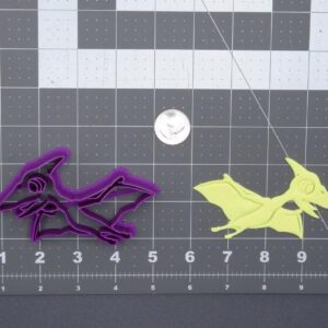 Black Pterodactyl Dinosaur Body 266-G464 Cookie Cutter for Prehistoric Themed Cookie Baking, Fondant Cake Decoration, Jurassic Party Treats, Biscuit Making, Dino Birthday Supplies