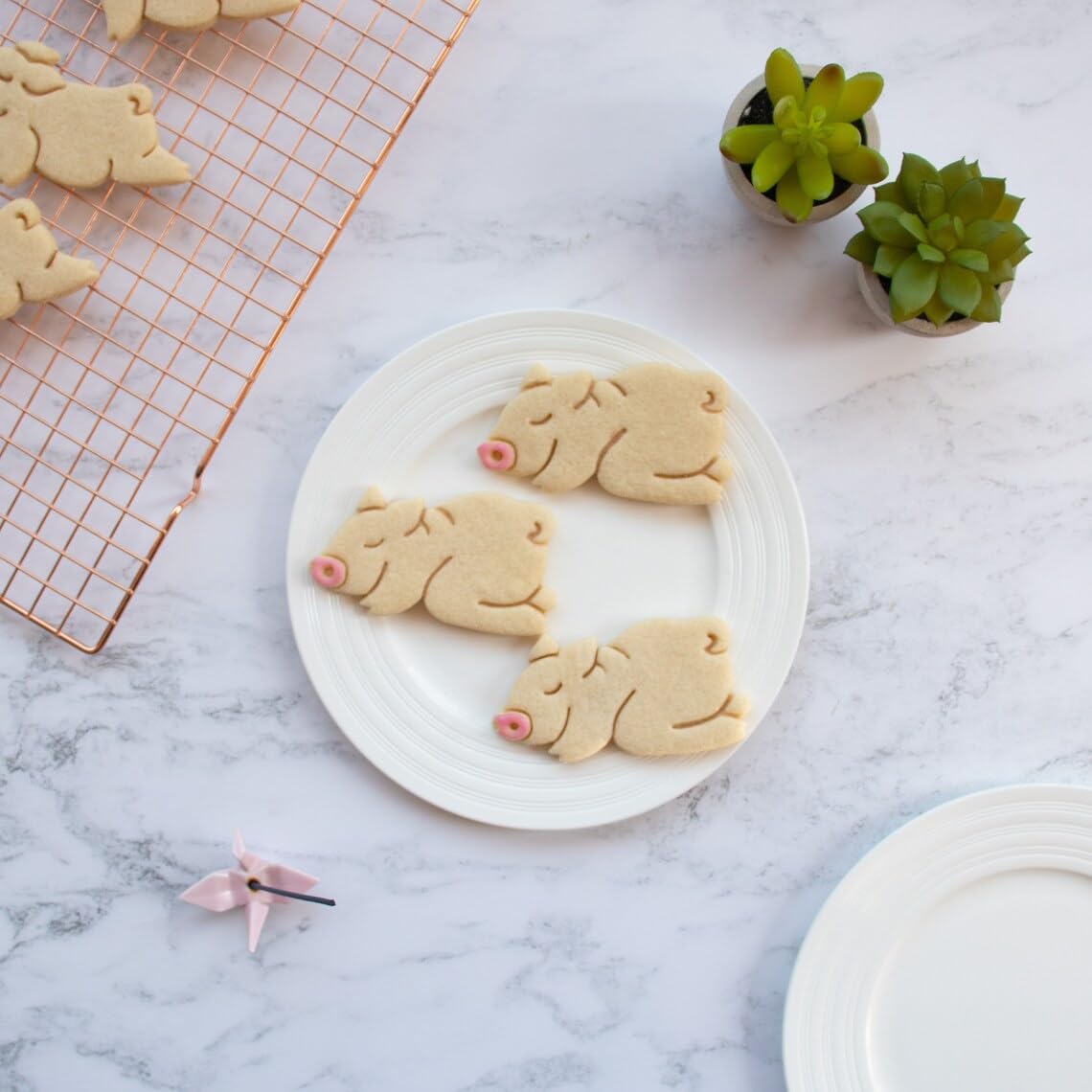 Yoga Pig Balasana Child Pose Cookie Cutter biscuit cutting fitness exercise themed baking tool ideal yoga lovers wellness lifestyle creative healthy cookies biscuit treats (ONLY BALASANA POSE) - Image 2