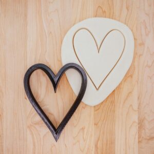 Cute Heart Cookie Fondant Clay Cutter India Cookie Romantic Shape for Baking, Cake Decorating, Crafts, Weddings, Engagements, Anniversaries, Valentines Day, and DIY Gift Projects