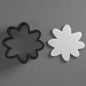 Flower Asterisk Whimsical Shaped Polymer Clay Cutter with Sharp Tapered Edge for Precise Cutting, Jewelry and Earring Tool for Mini Studs and Pendant Sets, Versatile Cookie Cutter