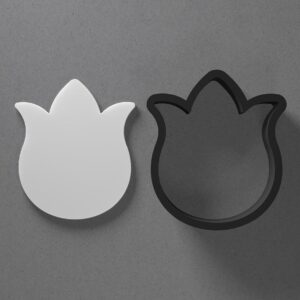 Tulip Flower Shape Cookie Polymer Clay Cutter with Sharp Tapered Edge for Jewelry Making, Mini Stud Earrings, Pendant Sets, Earring Craft Tool, Cookie Cutter for Clay and Dough