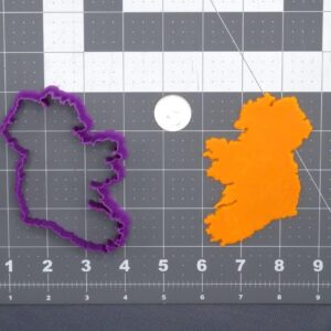 Ireland 266-G153 Cookie Cutter Silhouette Black Cookie Country Map Shape Baking Tool for Irish Theme Party Decorations Travel Events Saint Patricks Day Snacks Crafts and Educational