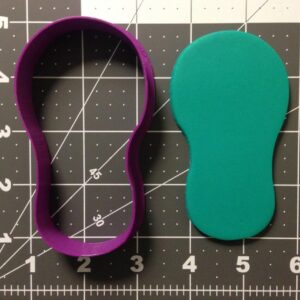 Flip Flop Black Cookie Cookie Cutter Silhouette for Summer Beach Theme Parties Tropical Vacation Cookies Luau Decorations Kids Crafts Holiday Baking Classroom Activities and DIY