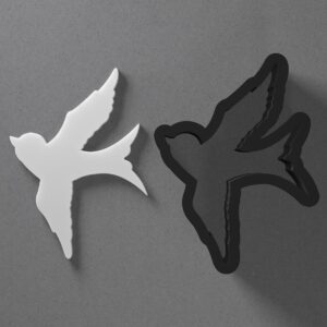 Swallow Bird Shape Polymer Clay Cutter with Sharp Tapered Edge for Precise Cutting, Jewelry and Earring Tool for Mini Studs and Pendant Sets, Cookie Cutter for Nature and Bird-Themed