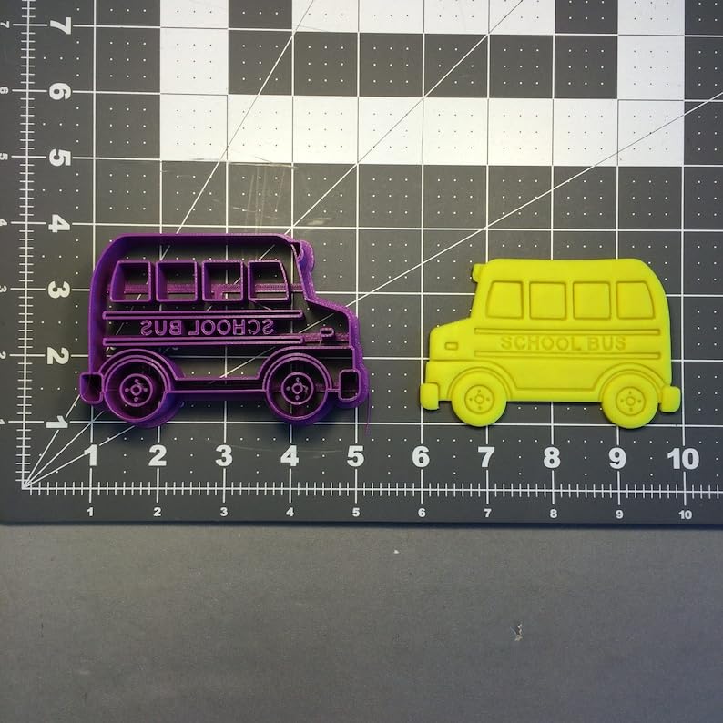 Black Cookie School Bus Cookie Cutter for Baking Cookies Biscuits Fondant Sandwiches Pancakes Pastry Dough Tools for Kids Birthday Party Classroom Snacks Teacher Appreciation Treats - Image 2