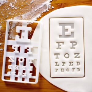 Snellen Chart Cookie Cookie Cutter Biscuits Eye Chart Vision Test Ophthalmologist Optometrist Optician Theme Baking Mold Visual Acuity Test Party Gift Educational Medical (ONLY SNELLEN CHART)