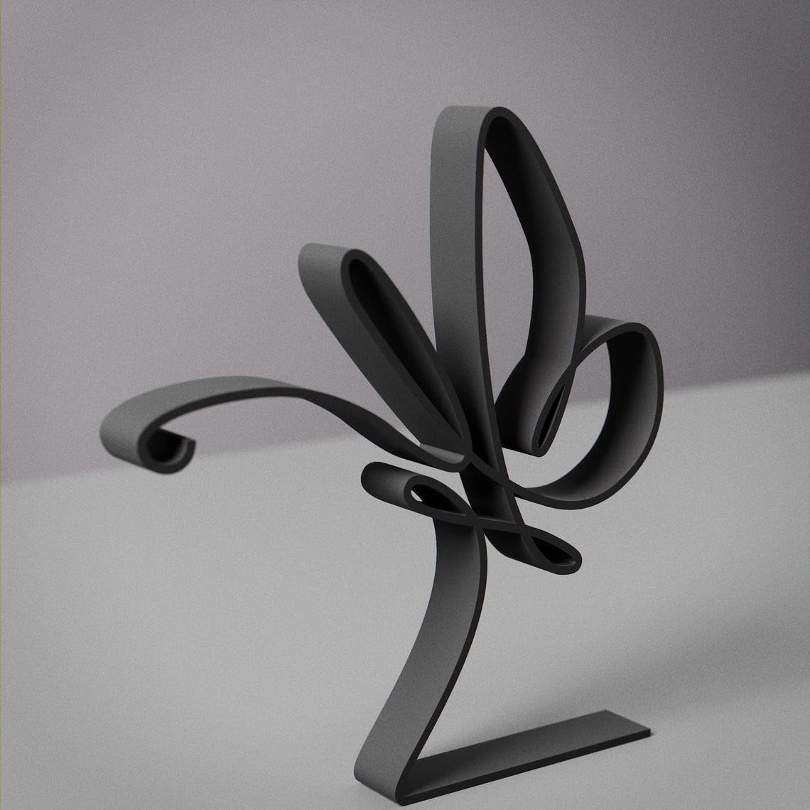 Personalized Butterfly Plastic Minimal Line Art Sculpture Custom Name Nature Decor Figure for Desk Shelf Living Room Personalized Home Office Styling - Image 3