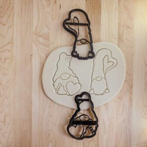 Gnomes Valentines Cookie Cookie Cutter Set of 2 for Cookies, Fondant, and Clay Cute Valentine Gnome Designs for Sweet Treats, Crafts, and Romantic Projects in India