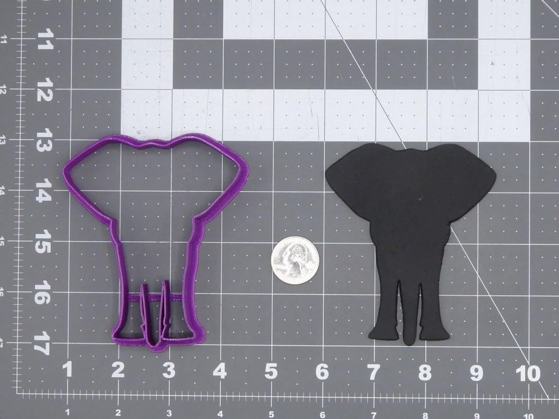 Elephant 266-I836 Cookie Cutter Silhouette Black Cookie Animal Shape Mold for Wildlife Safari Theme Cookies Baking Crafts Kids Party Decorations Educational Projects and Daily Use - Image 2