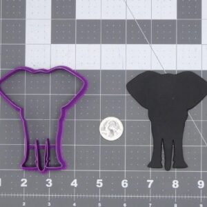 Elephant 266-I836 Cookie Cutter Silhouette Black Cookie Animal Shape Mold for Wildlife Safari Theme Cookies Baking Crafts Kids Party Decorations Educational Projects and Daily Use