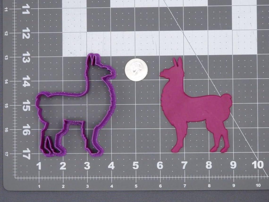 Llama Body 266 H350 Cookie Cutter Silhouette for Baking Shortbread Biscuits Fondant Clay Crafts Cake Toppers Animal Theme Party Supplies DIY Projects Pet Lover Gifts and Kids Activities