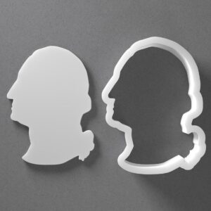 President George Washington Cookie Cutter Historical Portrait Shape Baking Tool for Cookies Biscuits Fondant Dough Clay Jewelry Making Earring Craft Decorating Party Baking and Daily Ho