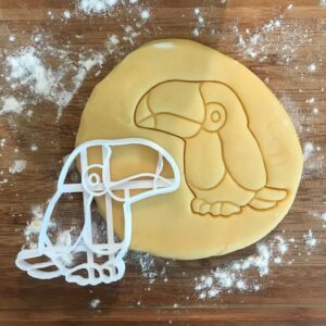 Toucan Cookie Cutter Black | Jungle Animal Cookie Cutter | Fondant Clay Cutter | Bird Lover Gift | Baby Shower Cookies | Animal Lover Gift | Birthday Party Favor | Gift for Mom