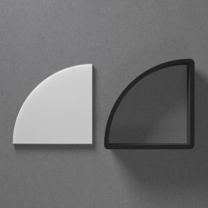 Quarter Circle Geometric Polymer Clay Cutter With Sharp Tapered Edge For Earrings Mini Studs Pendant Jewelry Making Tool Modern Shape Clay Cutter For Cookie Fondant Resin Crafts