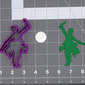Garba Dancer Black Cookie Cookie Cutter Silhouette for Indian Dance Theme Baking Navratri Decor Traditional Festival Clay Crafts Fondant Cutter for Kids Parties Cultural Event