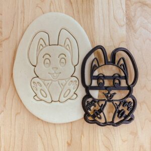 Bunny Rabbit Cookie Fondant Clay Cutter India Cookie Bunny Shape for Easter, Spring Baking, Festive Cookies, Cake Decorating, Baby Showers, Kids Parties, and DIY Craft Projects