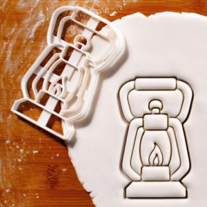 Camping Lantern Cookie Cookie Cutter Biscuit Fondant Craft Clay Cheese Dough Sugarpaste Sugarcraft Baking Tool for Campers Hikers Scouts Guides Backpackers Outdoor Nature Theme India