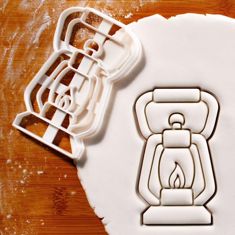 Camping Lantern Cookie Cookie Cutter Biscuit Fondant Craft Clay Cheese Dough Sugarpaste Sugarcraft Baking Tool for Campers Hikers Scouts Guides Backpackers Outdoor Nature Theme India
