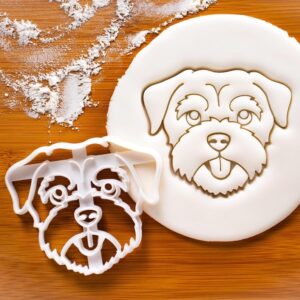 Border Terrier Dog Face Cookie Cookie Cutter Featuring Cute Dog Breed Portrait Ideal for Baking Dog Treats Doggy Parties Pet-Themed Biscuits Veterinary Events and Dog Lover Gifts