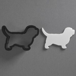 Petit Basset Griffon Vendeen PBGV Dog Face Shape Cookie Polymer Clay Cutter With Sharp Tapered Edge Earring Making Tool For DIY Jewelry Pendant Studs Pet Cookie Cutter For Clay Art