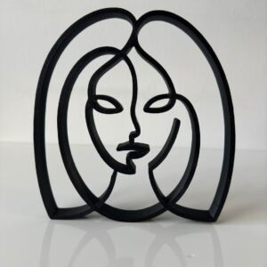 Minimalist India Statue Virgo Zodiac Sign One Line Sculpture, Stylish Home Office Decoration, Self-Sitting Shelf Ornament, Perfect Astrology Gift for Horoscope Enthusiasts