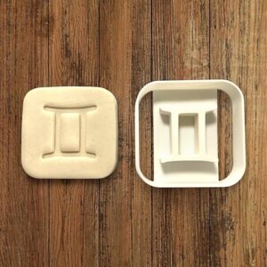 Gemini Astrology Sign Cookie Cutter for Making Shortbread Cookies with Zodiac Horoscope Theme Ideal for Birthday Baking Custom Astrological Fondant Sugar Paste Party Decoration Gifts