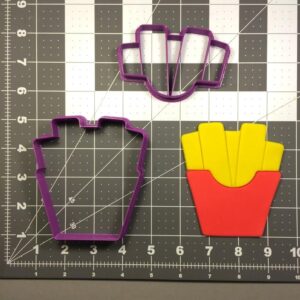 French Fries 101 Cookie Cutter Set Black Cookie Fast Food Theme Baking Mold for Fun Cooking Activities Kids Birthday Parties Snack Lovers Kitchen Crafts and Creative Cookie Decoration