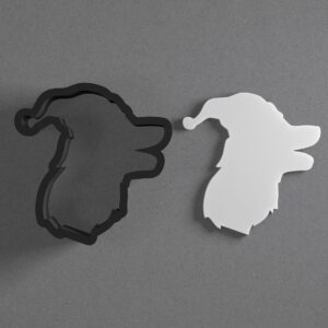 Dog Wearing Christmas Hat Shape Polymer Clay Cutter with Sharp Tapered Edge for Clean Cutting, Jewelry and Earring Tool for Mini Studs and Pendant Sets, Cookie Cutter for Holiday