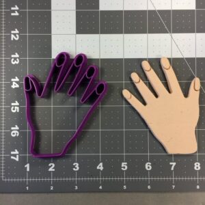Black Hand Cookie Cutter for Handprint Theme Baking Biscuit Mold for Kids Crafts Classroom Activities Awareness Events Party Decorations Clay Fondant Soap Cutter Tool