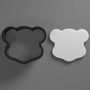 Teddy Bear Toy Head Face Polymer Clay Cutter Earring Jewelry Tool for Mini Studs Dangle Pendants and Cookie Dough Shaping with Sharp Tapered Edge for Cute Animal Theme DIY Craft