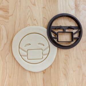 Mask Emoji Cookie Fondant Clay Cutter India Cookie Mold for Shaping Cookies Cakes Cupcakes Crafts Fun Party Supplies Kids Baking and DIY Creative Kitchen Tool