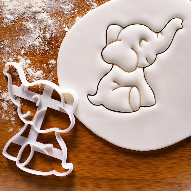 Baby Elephant Cookie Cutter Cookie for Wild Safari Jungle Themed Baking and Kids 1st Birthday Party Biscuit Cutter Perfect for Zoo Animal Shaped Cookies in India (ONLY Baby Elephant)