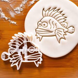 Cookie Lionfish Cookie Cutter Biscuit Mold Unique Zebrafish Pterois Fish Design Perfect for Ocean Themed Baking Marine Biology Enthusiasts and Aquarium Lovers