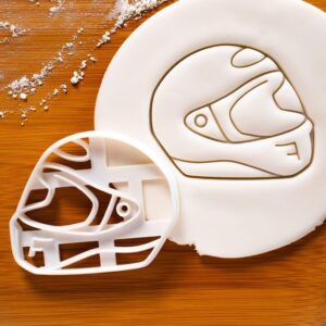 Motorbike Helmet Cookie Cookie Cutter for Motorcycle Rider Birthday Parties, Biker Themed Baking, Racing Events, Track Day Treats, Motorsports Desserts, and Adventure Travel (ONLY Helmet)