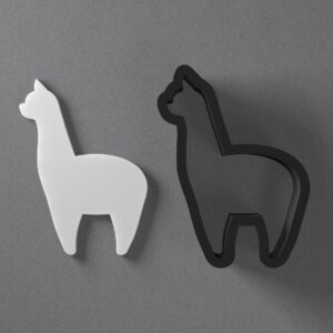 Stylized Alpaca Shape Polymer Clay Cutter with Sharp Tapered Edge for Clean Cutting, Jewelry and Earring Tool for Mini Studs and Pendant Sets, Cookie Cutter for Crafting and Baking in